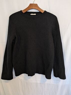 THE ROW Black Wool Cashmere Crewneck Sweater Size M